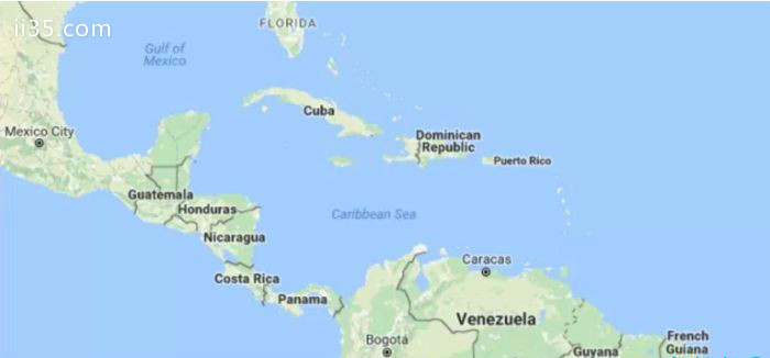 加勒比海（平均深度：8,685英尺）