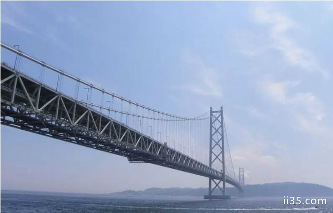 世界八大最长的悬索桥：日本明石海峡大桥 1991米