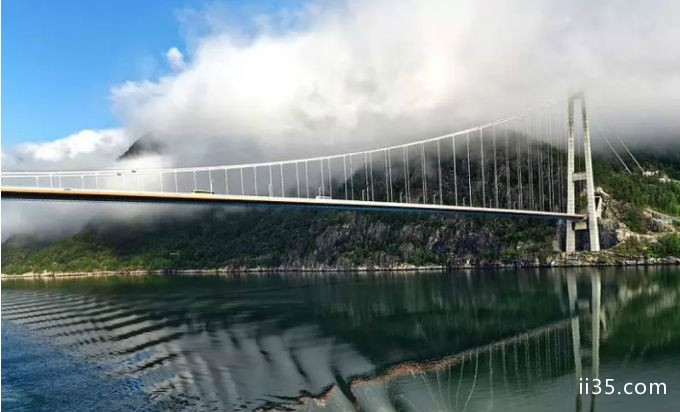 世界八大最长的悬索桥：哈当厄尔大桥 1310米