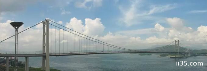 世界八大最长的悬索桥：香港青马大桥 1377米